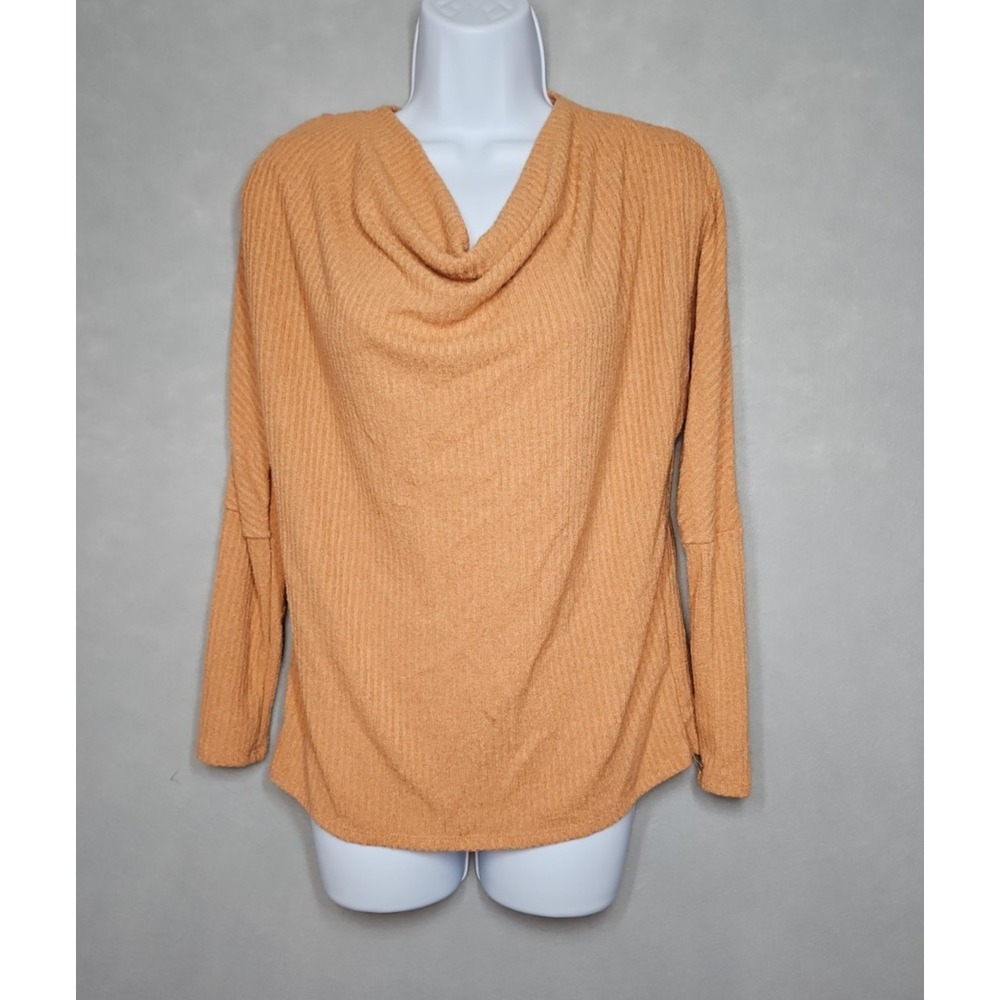 21 Saints Womens Peach Draped Neck Dolman Sleeve Sweater Size Large NWT